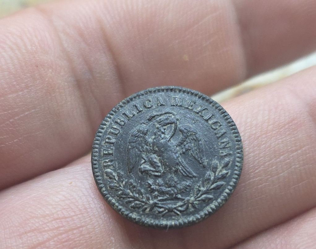 Mexico Military Dug Button Texas Revolution Period 1828 La Libertad En La Ley