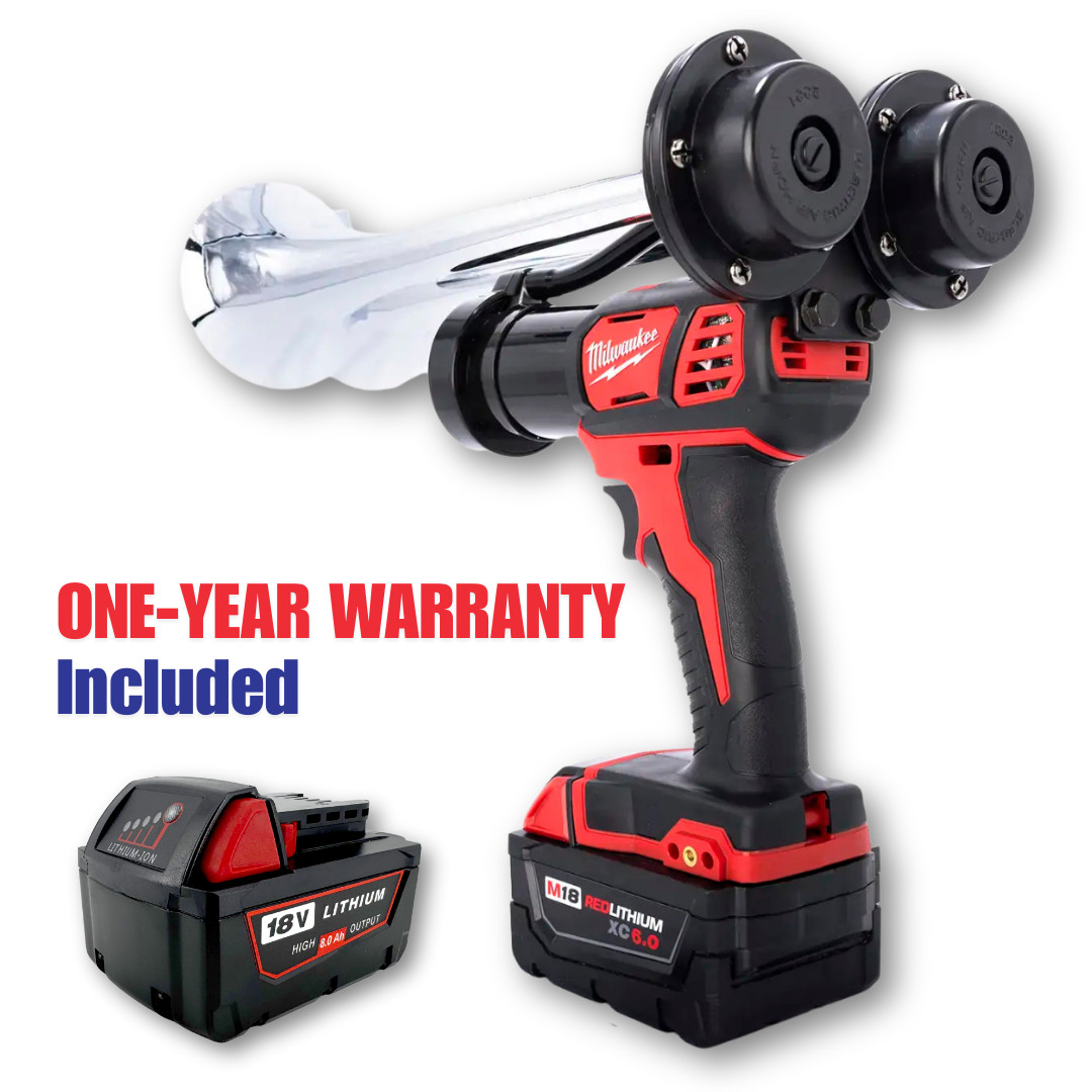 Milwaukee 18V Dual Train Horn Kit | Air Horn + 8Ah Battery | Chrome Set