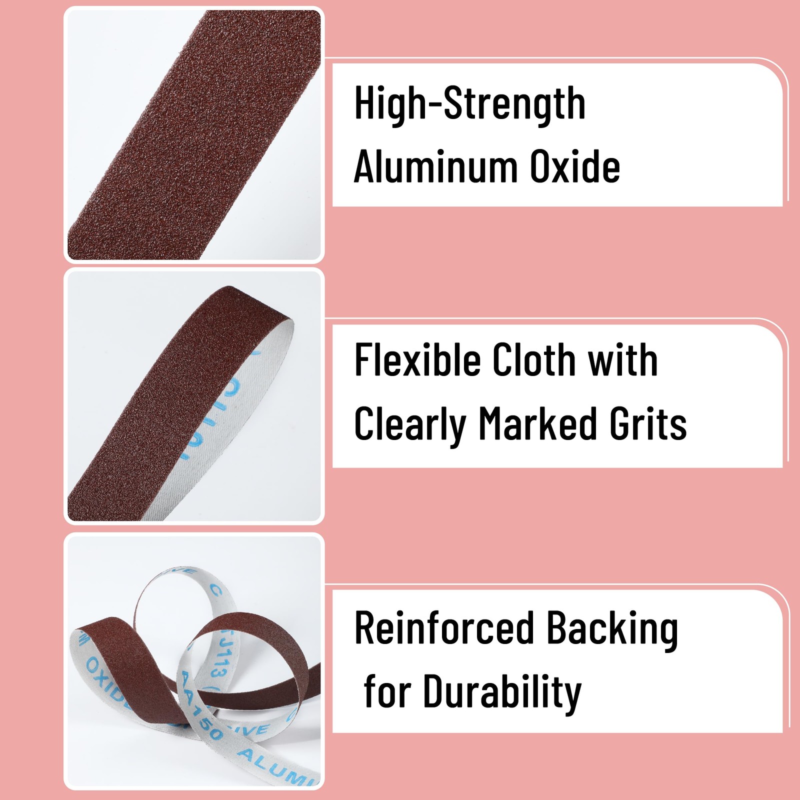 Bates- Emery Cloth Roll, 1" x 20 FT, 4 Grits, 150/240/320/400 20 4 Rolls