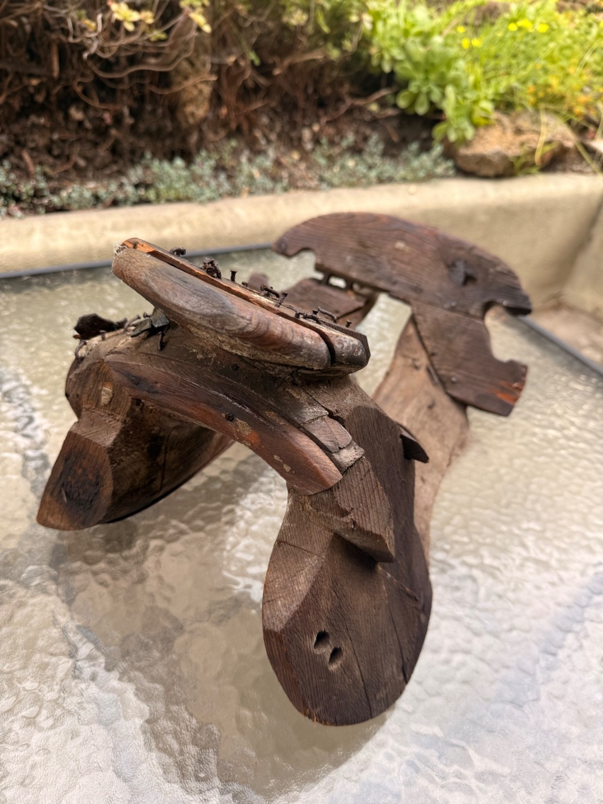 Old Antique Primitive Hand Carved Wooden Saddle Western Americana