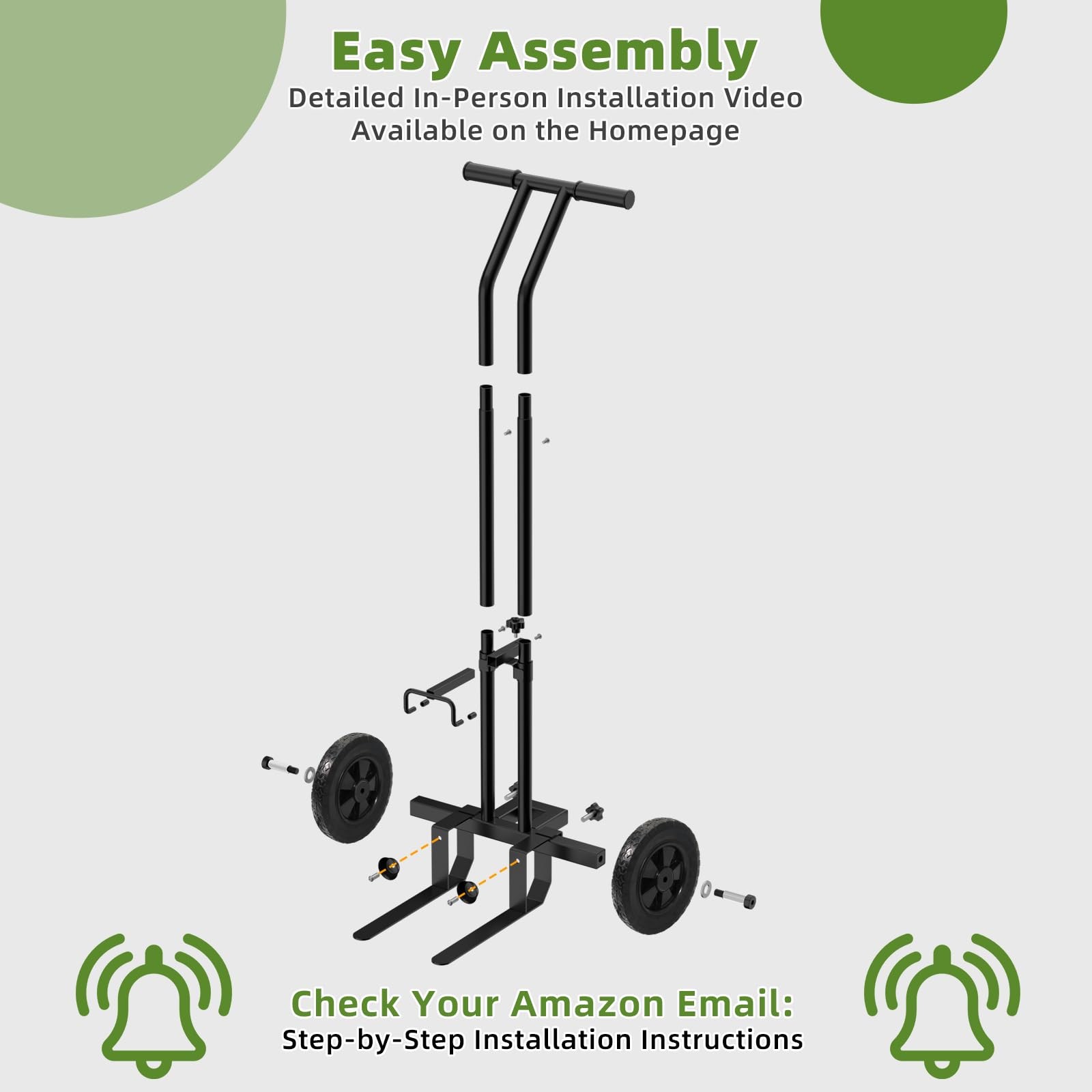 Plant Caddy with Wheels, 220 Lbs Capacity Plant Dolly Cart with Wheels, Handl...