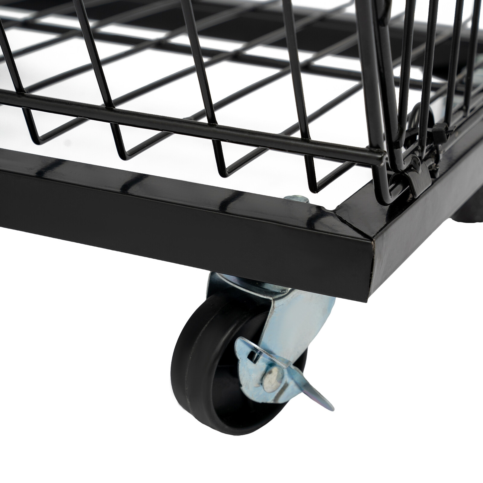 5 Tier Wire Grid Retail Display Shelf Merchandise Display Rack Stand W/ Wheels