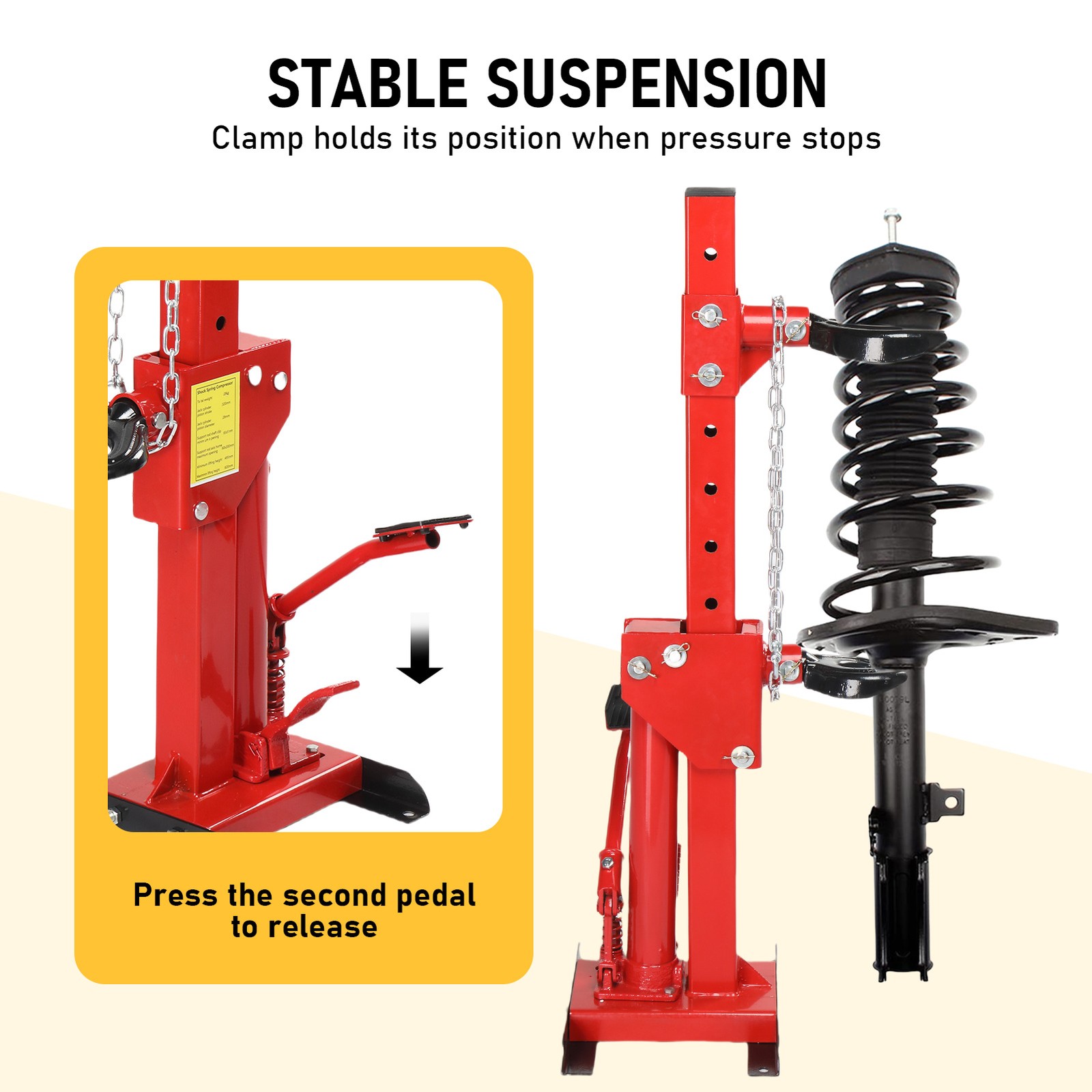 Coil Spring Compressor 3 T 6600lbs Auto Strut Hydraulic Compressor Removing Tool