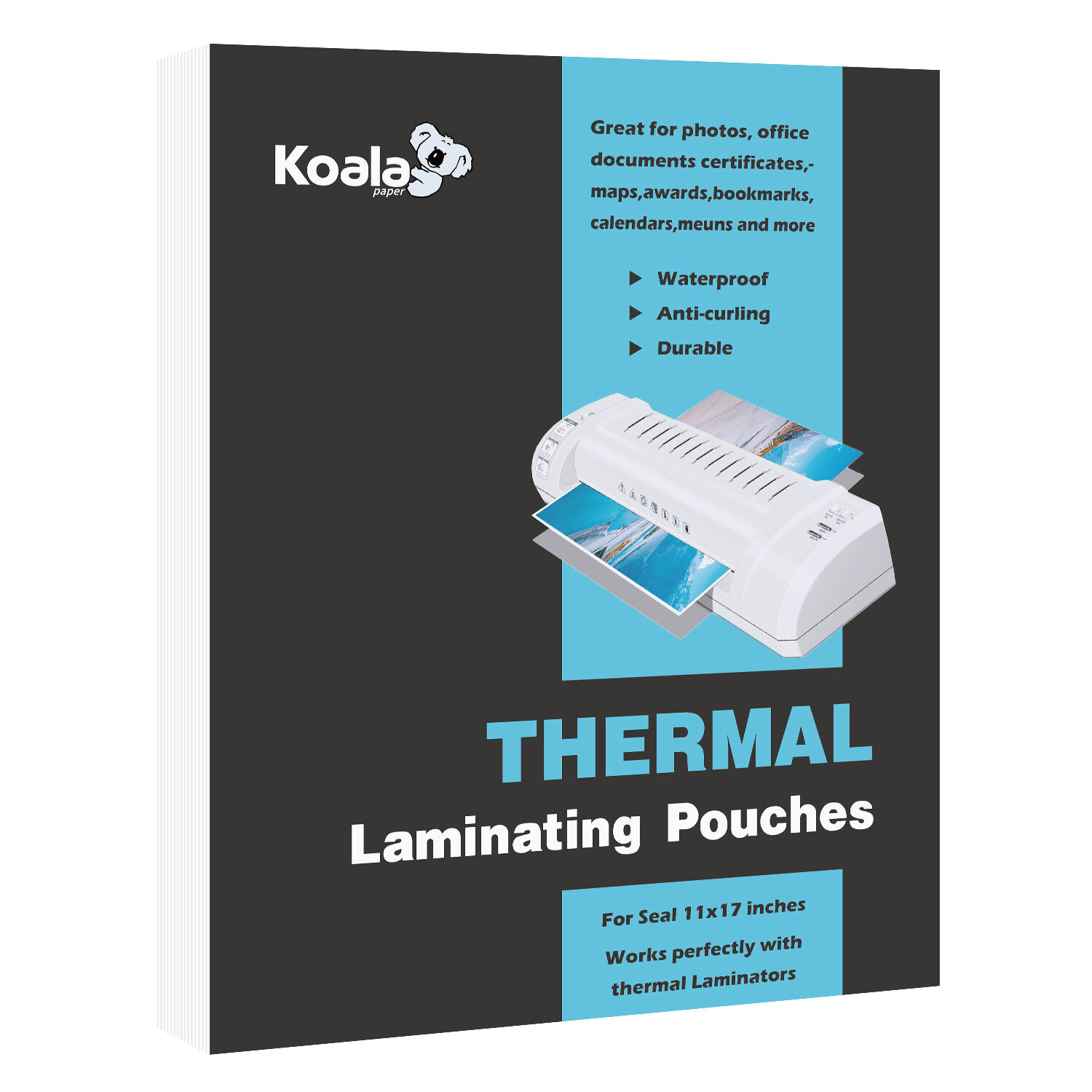 Hot Thermal Laminator Laminating Pouch 11.5x17.5 Seal Letter Size 9 X 11.5 3 Mil