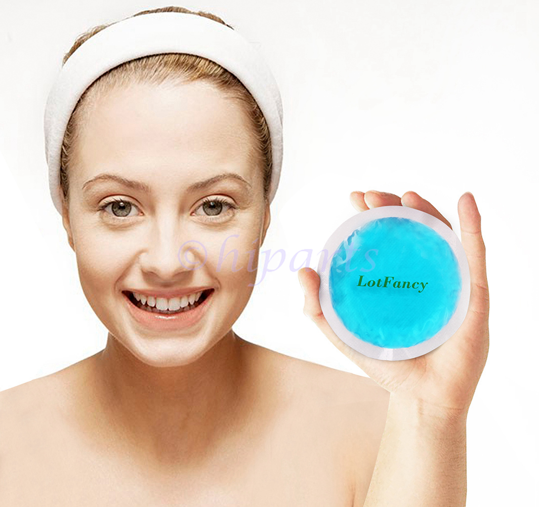 6Pcs Small Round Ice Gel Pack Hot Cold Therapy Heating Cooling Cloth Backing Kit