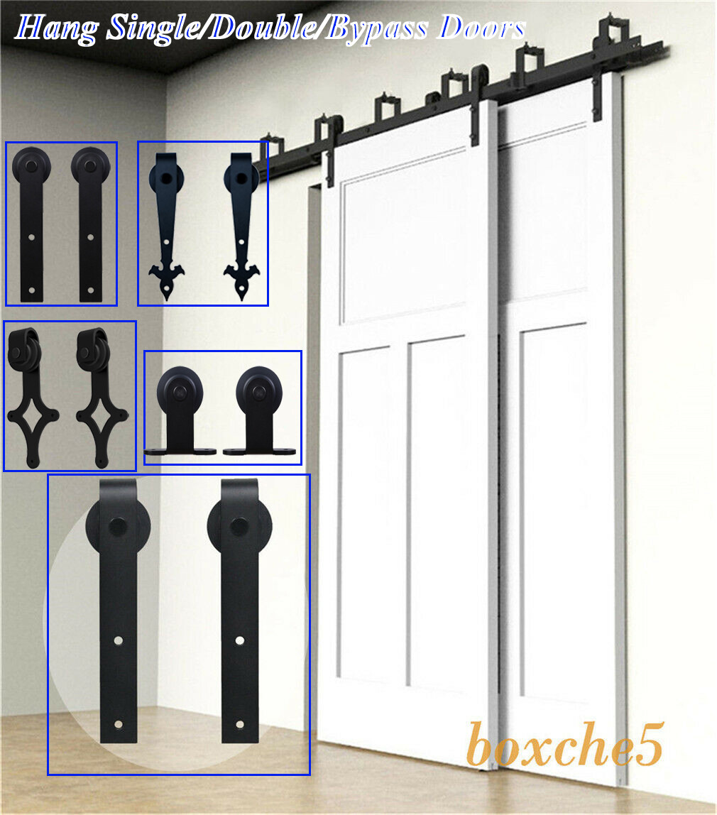 4-20FT Sliding Barn Door Hardware Closet Track Kit for Single/Double/Bypass Door