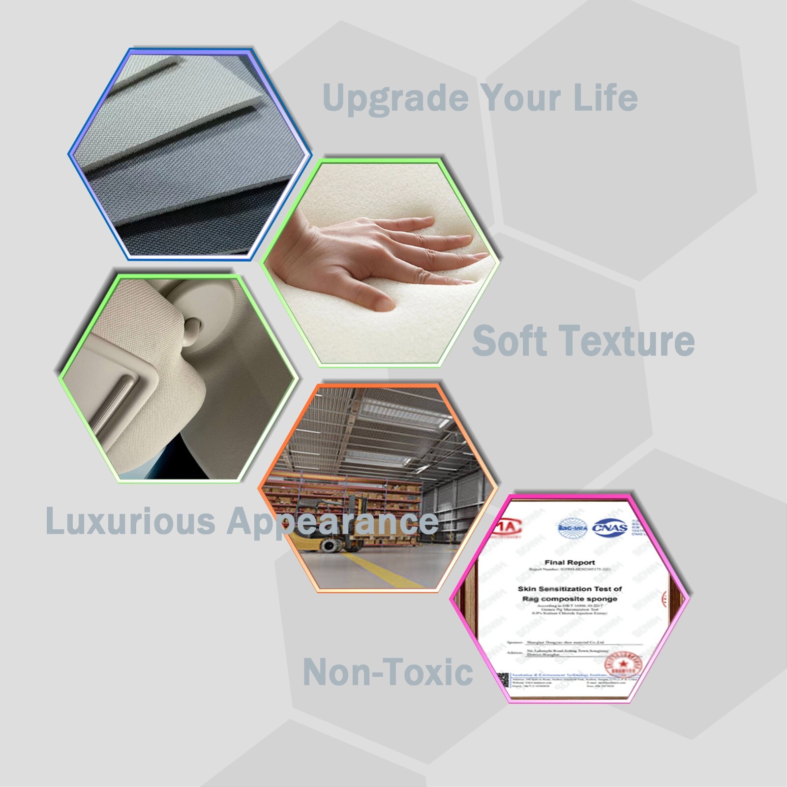 Headliner Fabric with Foam Backing for Car Ceiling Fabric Repair