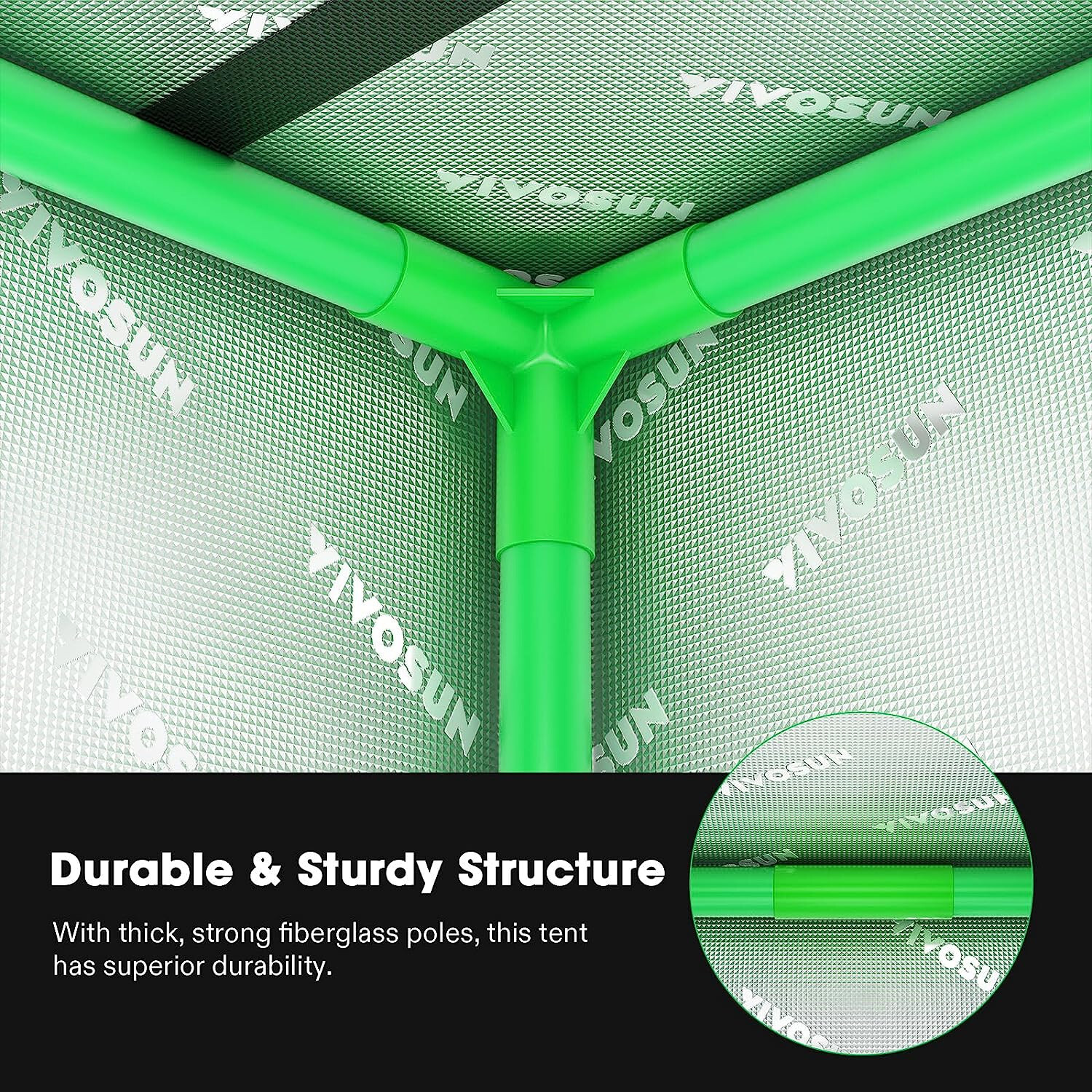 VIVOSUN Small Grow Tent19.69”x14.17”x21.26” ,High Reflective Mylar,Non Toxic