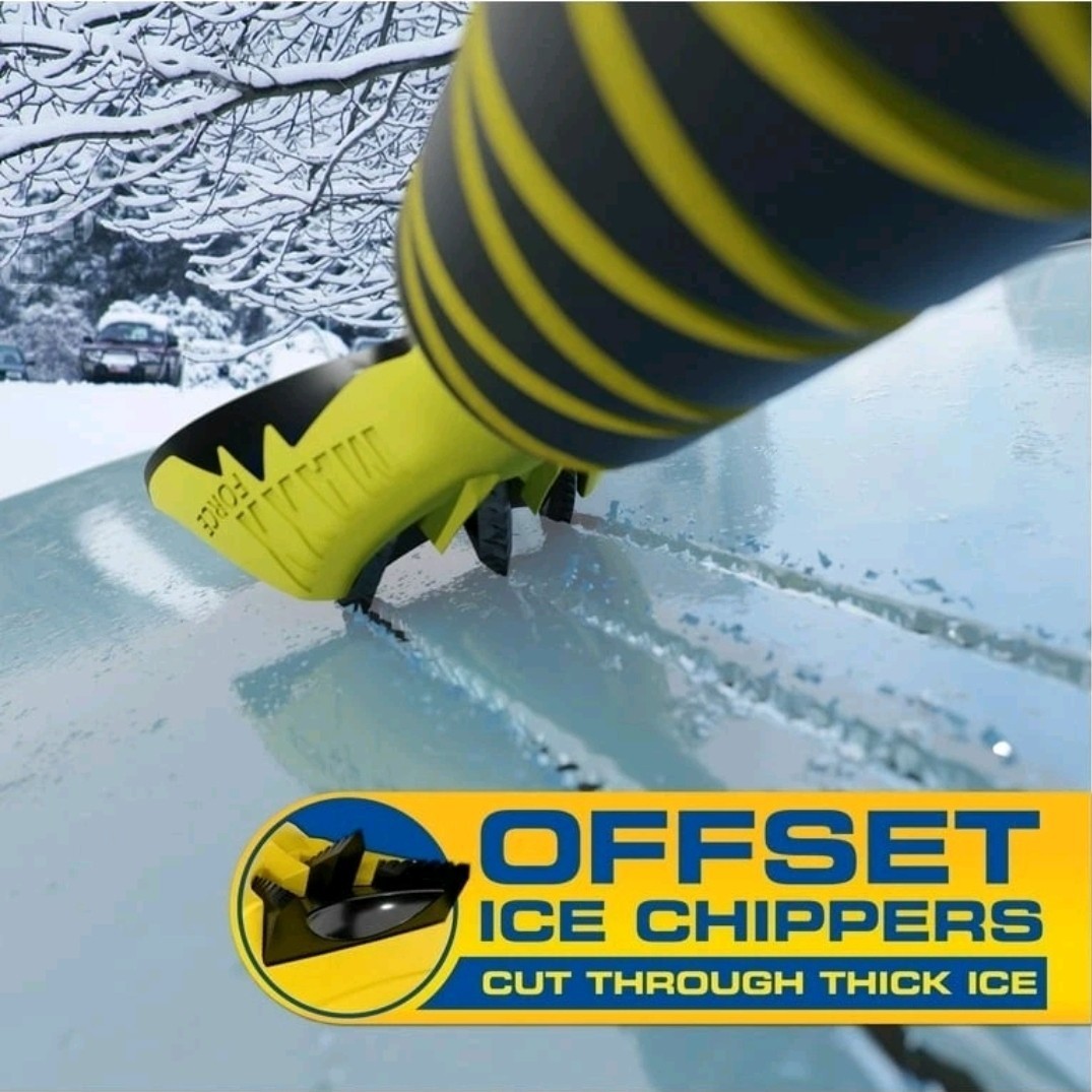 Rain-X 61" Extendable Car Snow Broom and Ice Scraper Tool, Black and Yellow,...