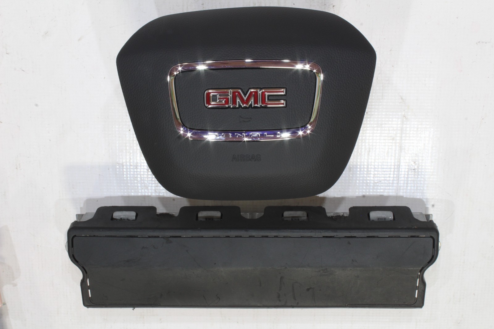 19-23 GMC ACADIA DENALI DRIVER WHEEL (3-PIN) AND KNEE AIRBAG SET OEM AIR BAG