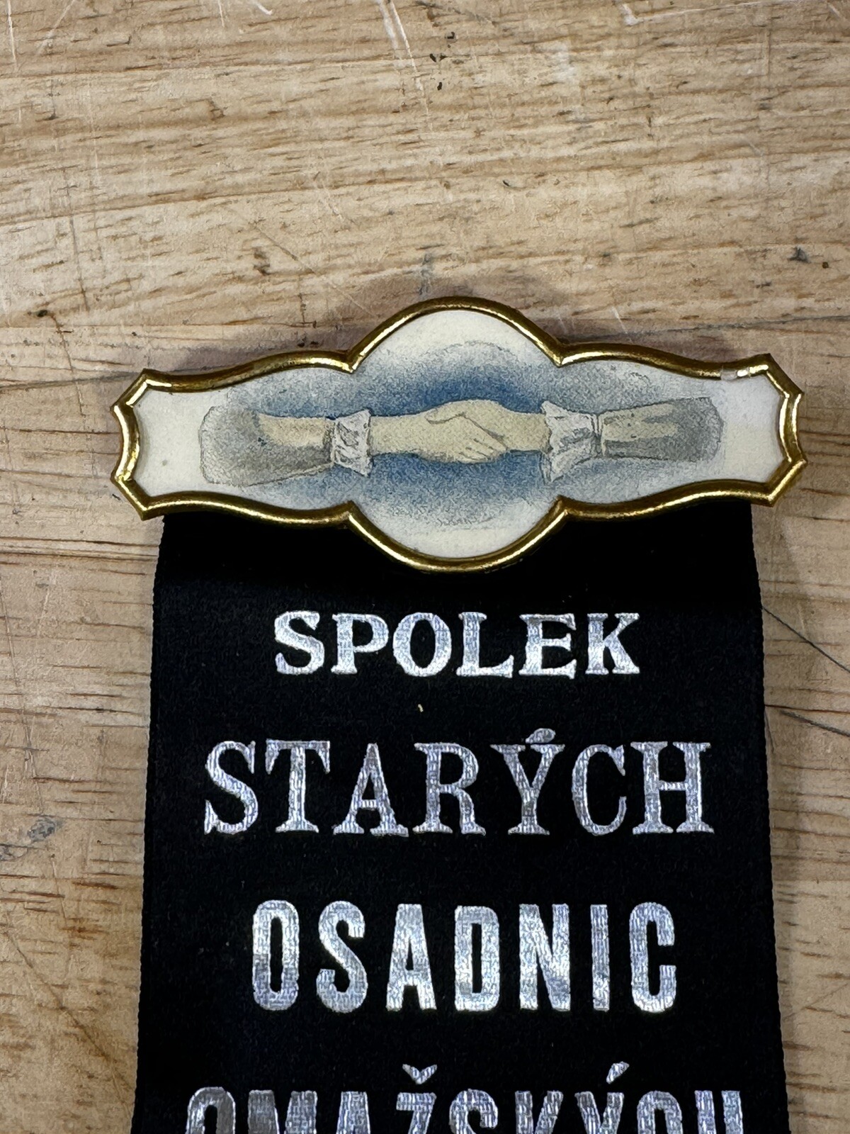 Historical Old Settlers Association Czech 1911 Rare Pin Ribbon Medal Badge