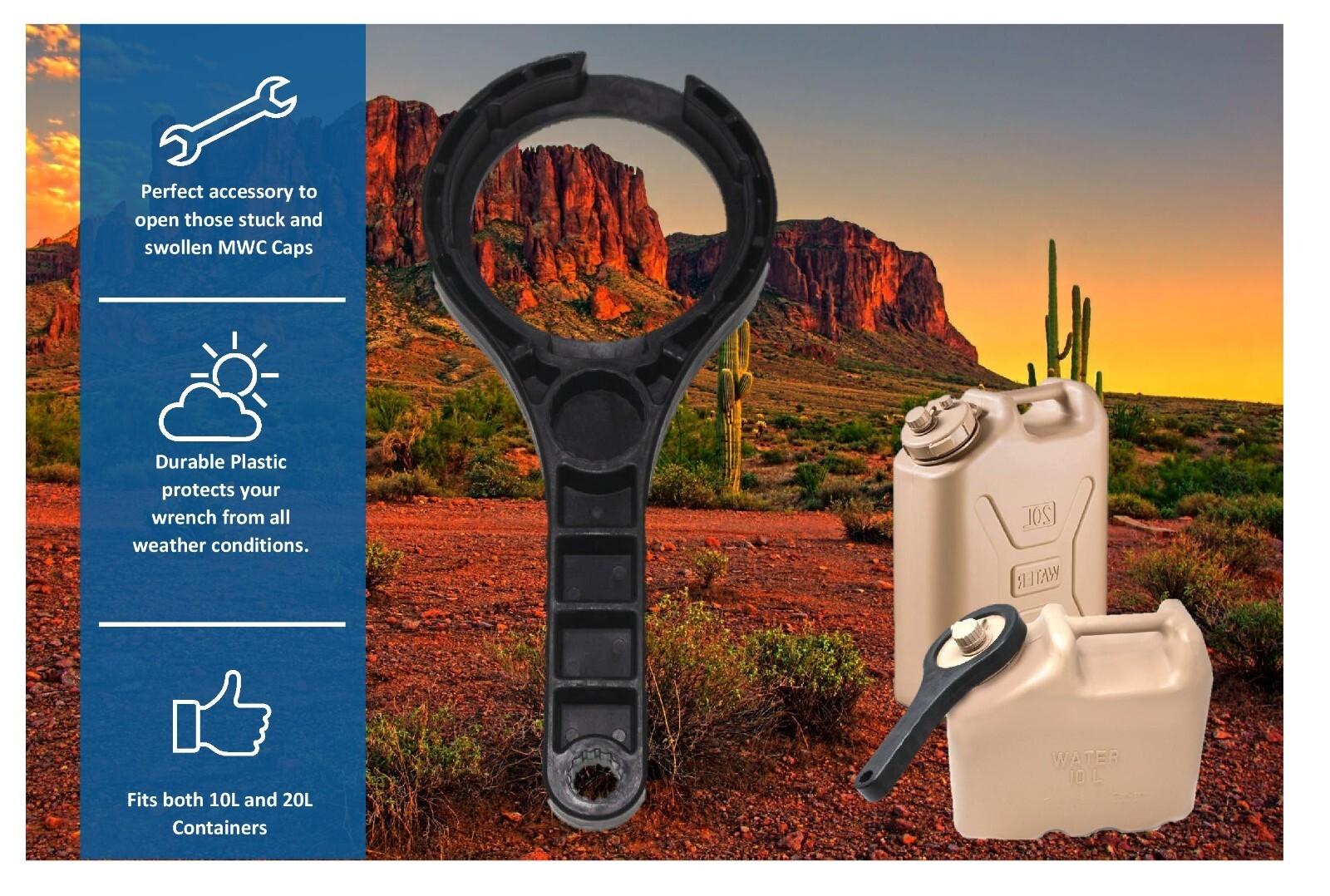Water Cap Wrench for Jerry Cans Scepter, Container MWC Military Water