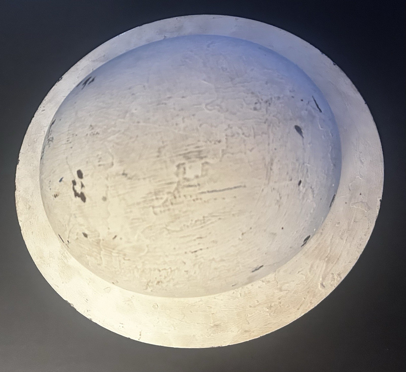 Vintage WWII Metal Helmet O.C.D. Office Civil Defense White Steel Helmet