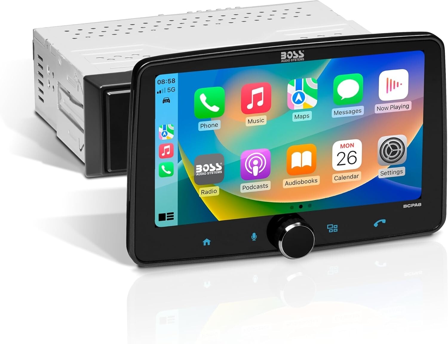 BOSS Audio Systems BCPA8 Single DIN Car Stereo Wireless Apple CarPlay, Android A