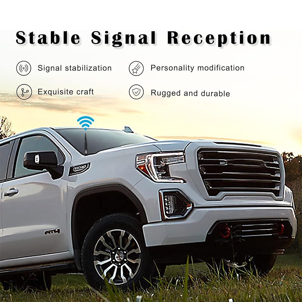 FLAG BULLET ANTENNA 50 CAL for CHEVROLET SILVERADO 1500/2500/3500/GMC SIERRA USA