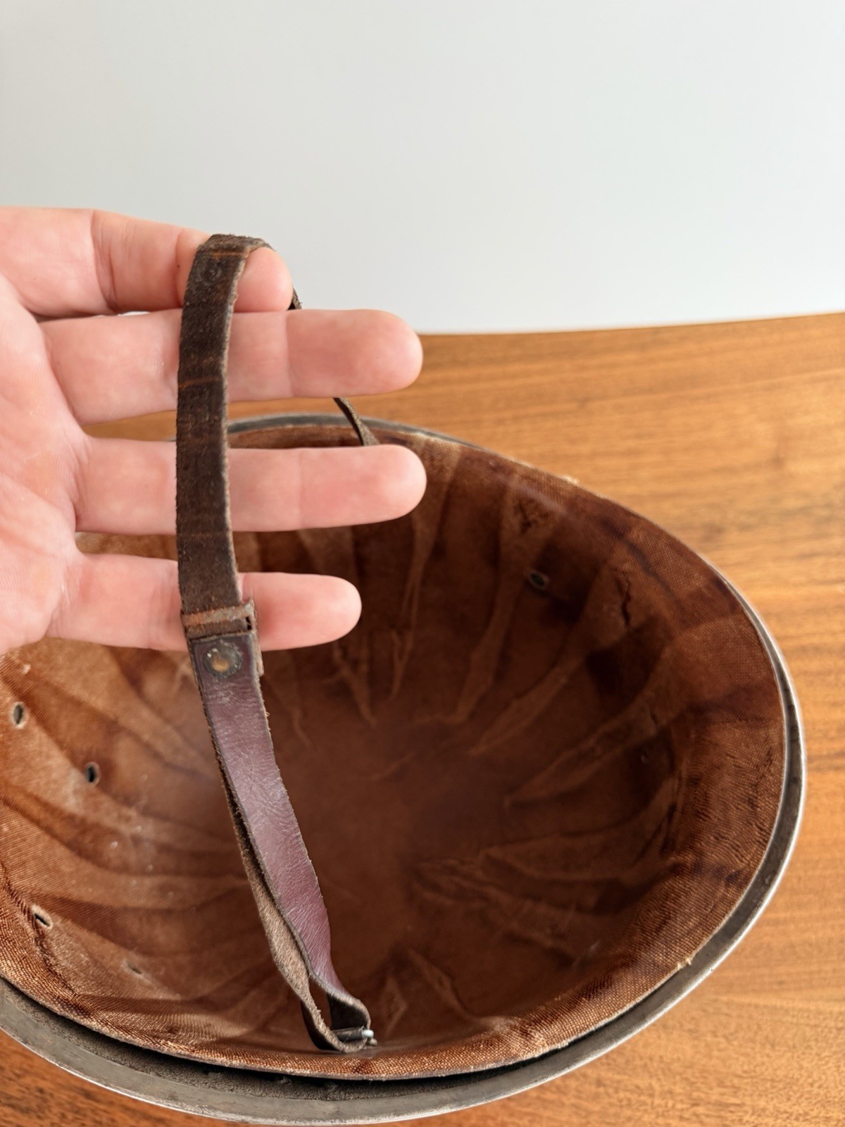 Vintage M1 Style Combat Helmet — WWII Style Spade Decal — Authenticity Uncertain