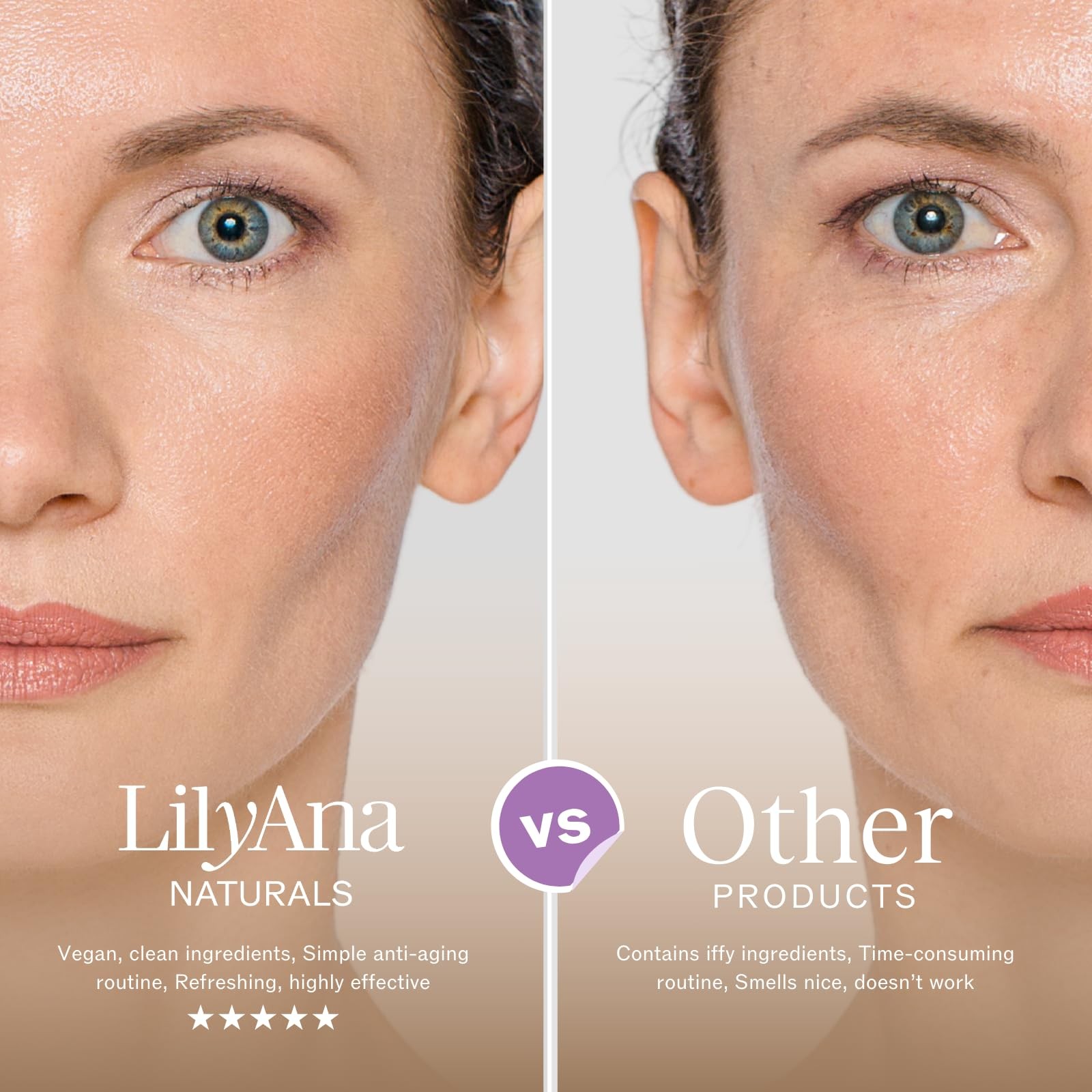 LilyAna Naturals Caffeine Eye Cream: Peptides for Dark Circles, Puffiness, Fine