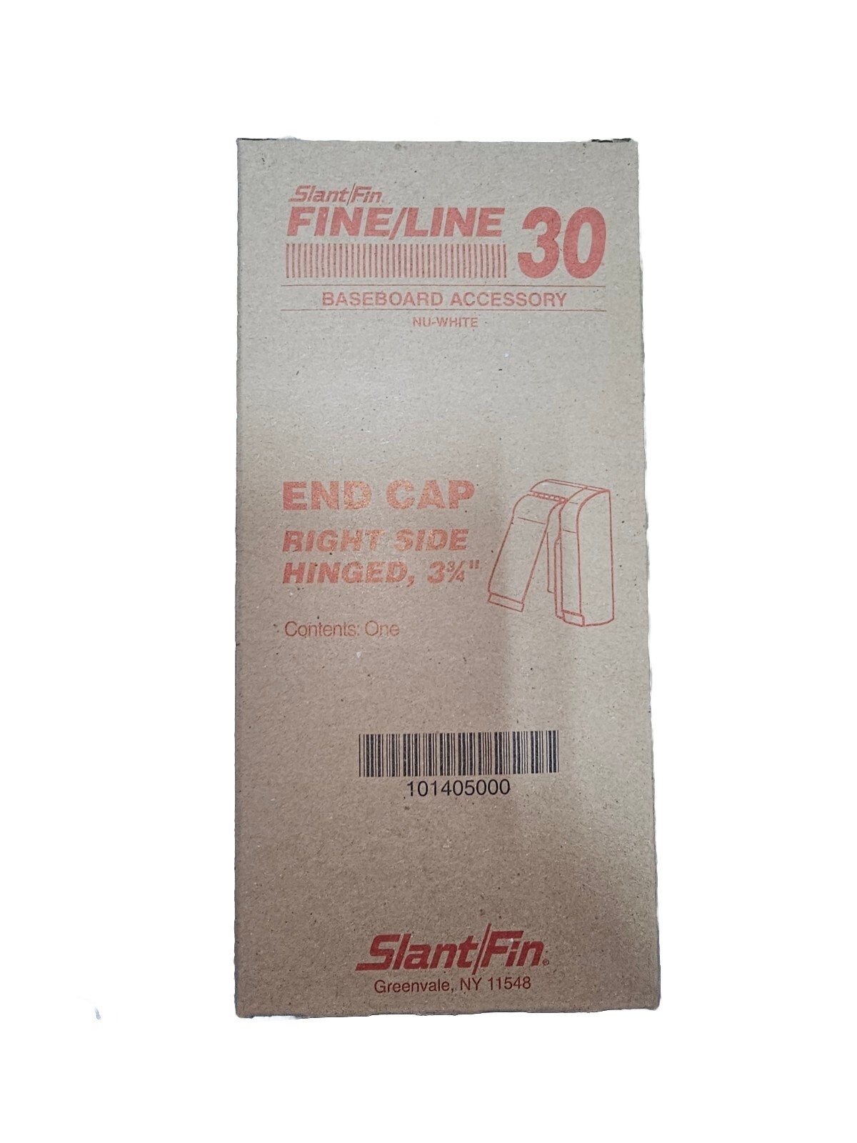 Fine/Line 30 3-3/4 In. Right-Hand End Cap For Baseboard Heaters In Nu White