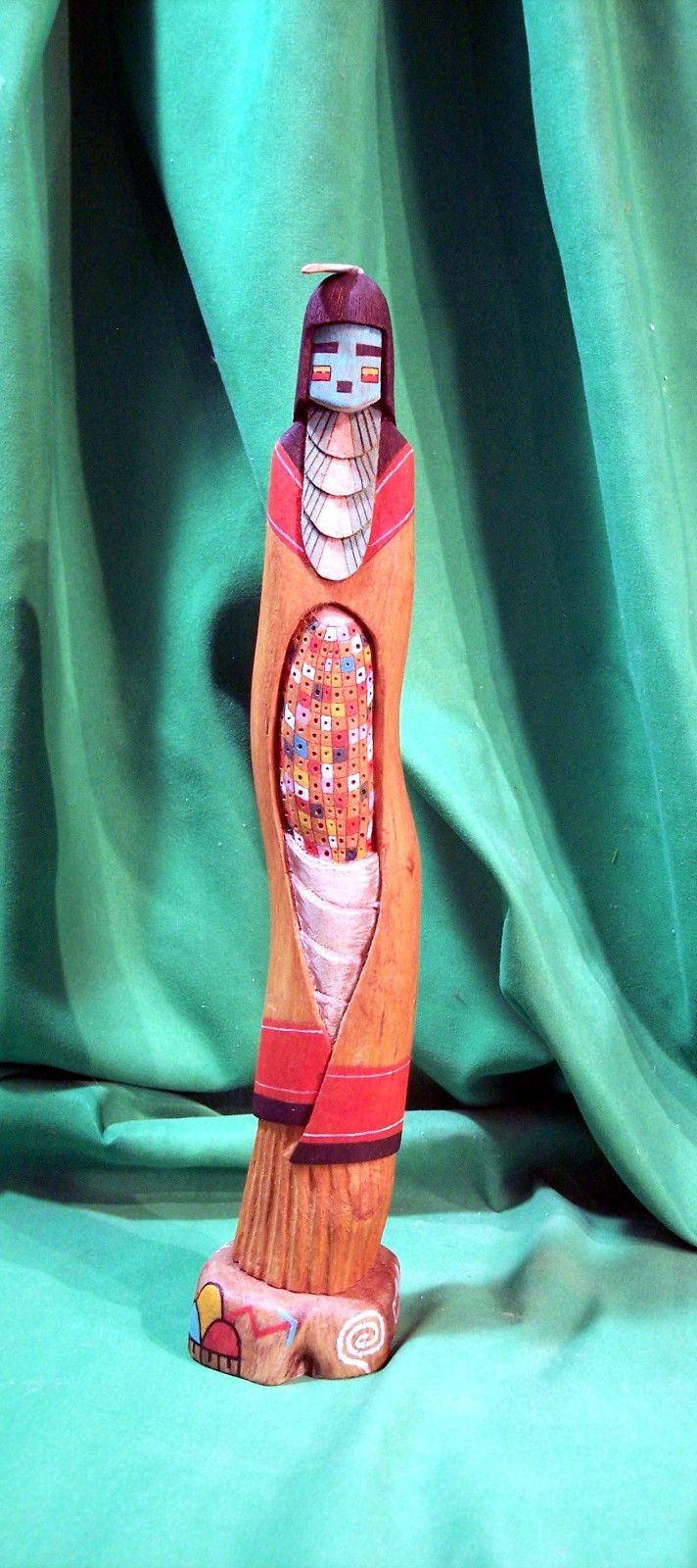 Hopi Kachina Doll - Hano Mana Kachina Sculpture by Martin Dallas - Lovely!