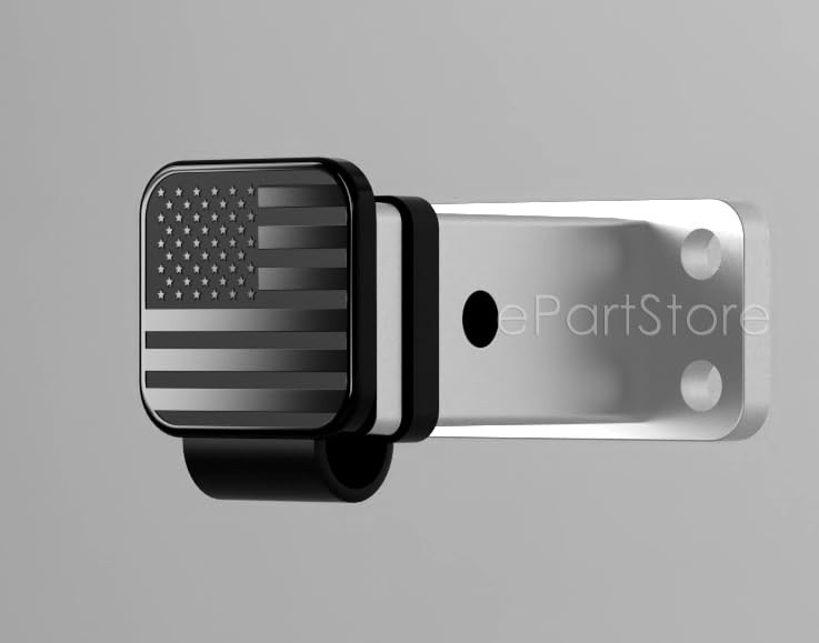 American Flag Universal Trailer Hitch Cover Tube Fits 2" receiver Black Metal