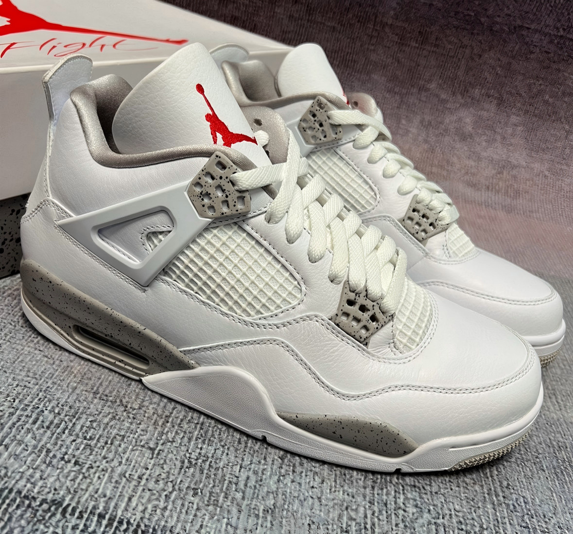 Jordan 4 Retro "White Oreo " Men's Basketball Shoes Mid Top US Size 7-12