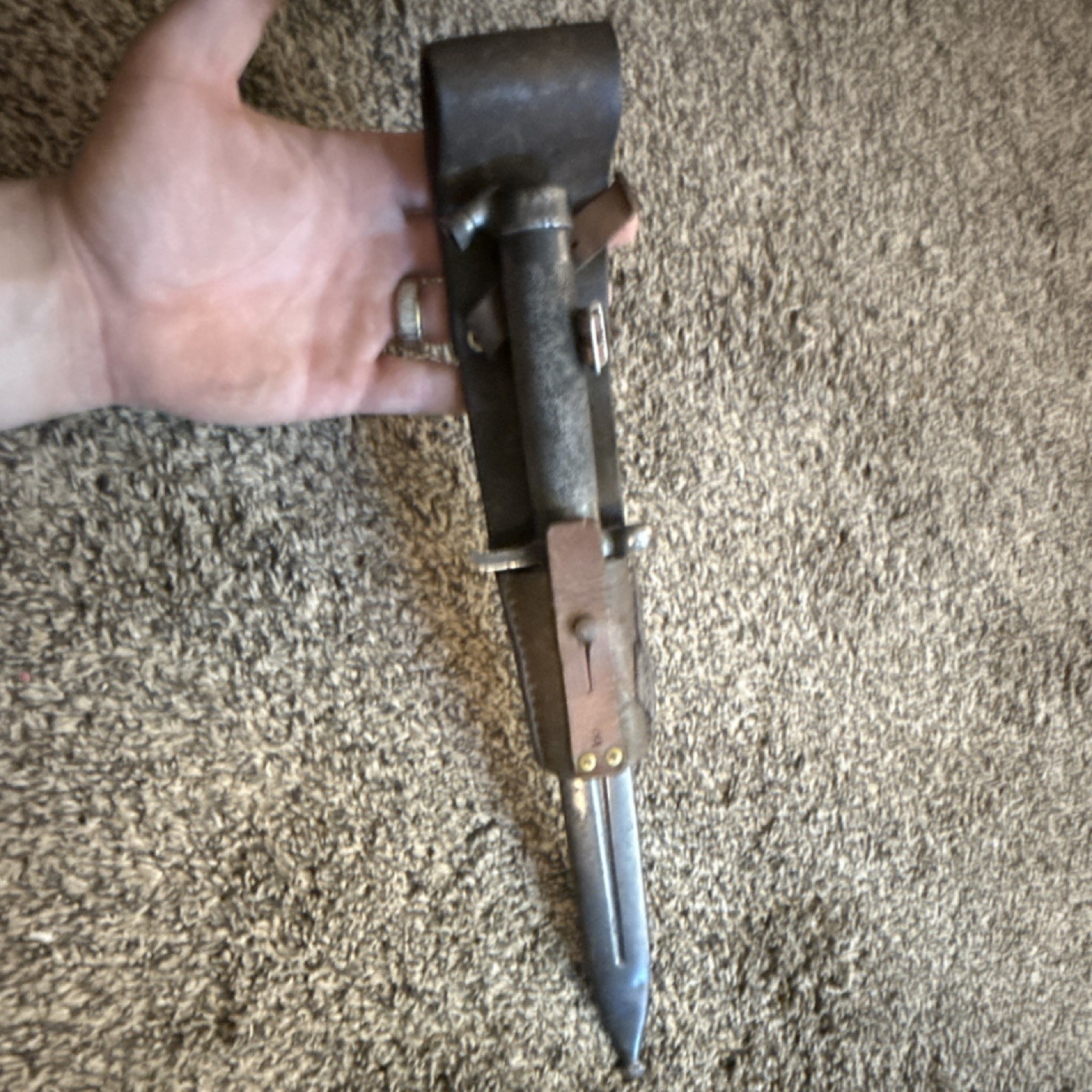 Swedish  Bayonet Original with Scabbard and Leather Frog