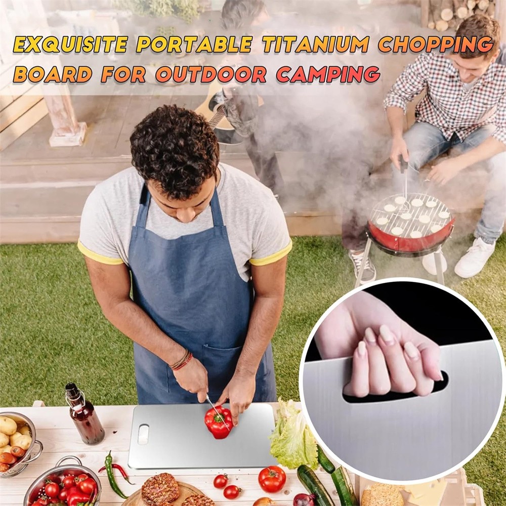 Titanium Cutting Board 100% Pure Non-Stick Double-Sided 11x15.5" in for Kitchen