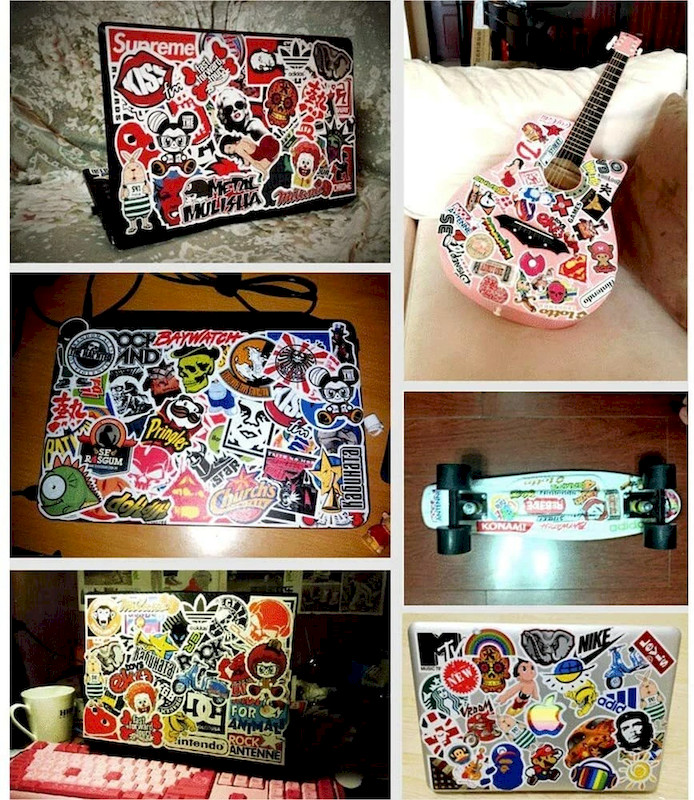NEW 100 Skateboard Stickers Bomb Vinyl Laptop Luggage Decals Dope Sticker Lot US