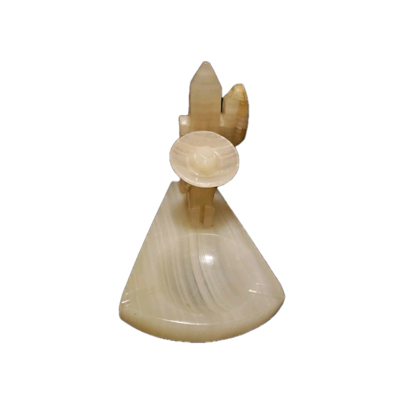 Vtg Onyx Stone Sleeping Mexican Cactus Figure Trinket Decor