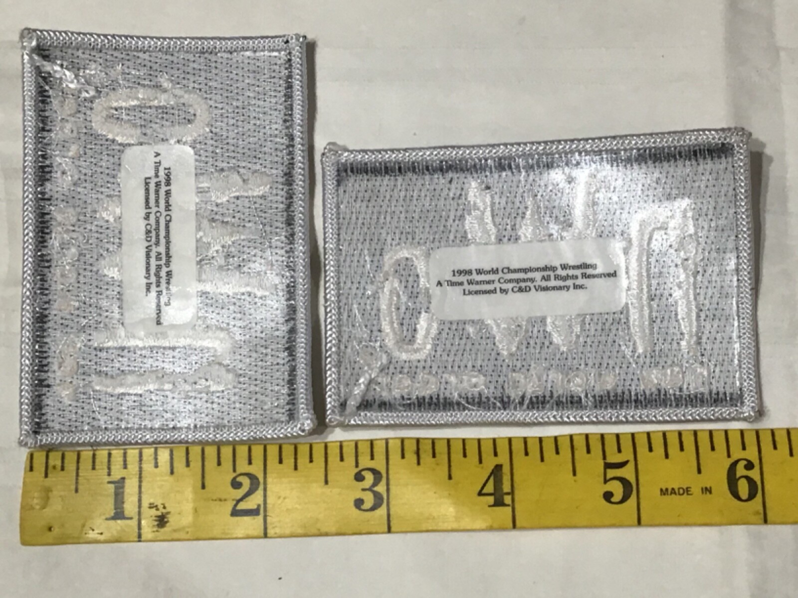 Lot x2 Vintage 1998 N.W.O. World Champion Wrestling NEW WORLD ORDER Patches NWO