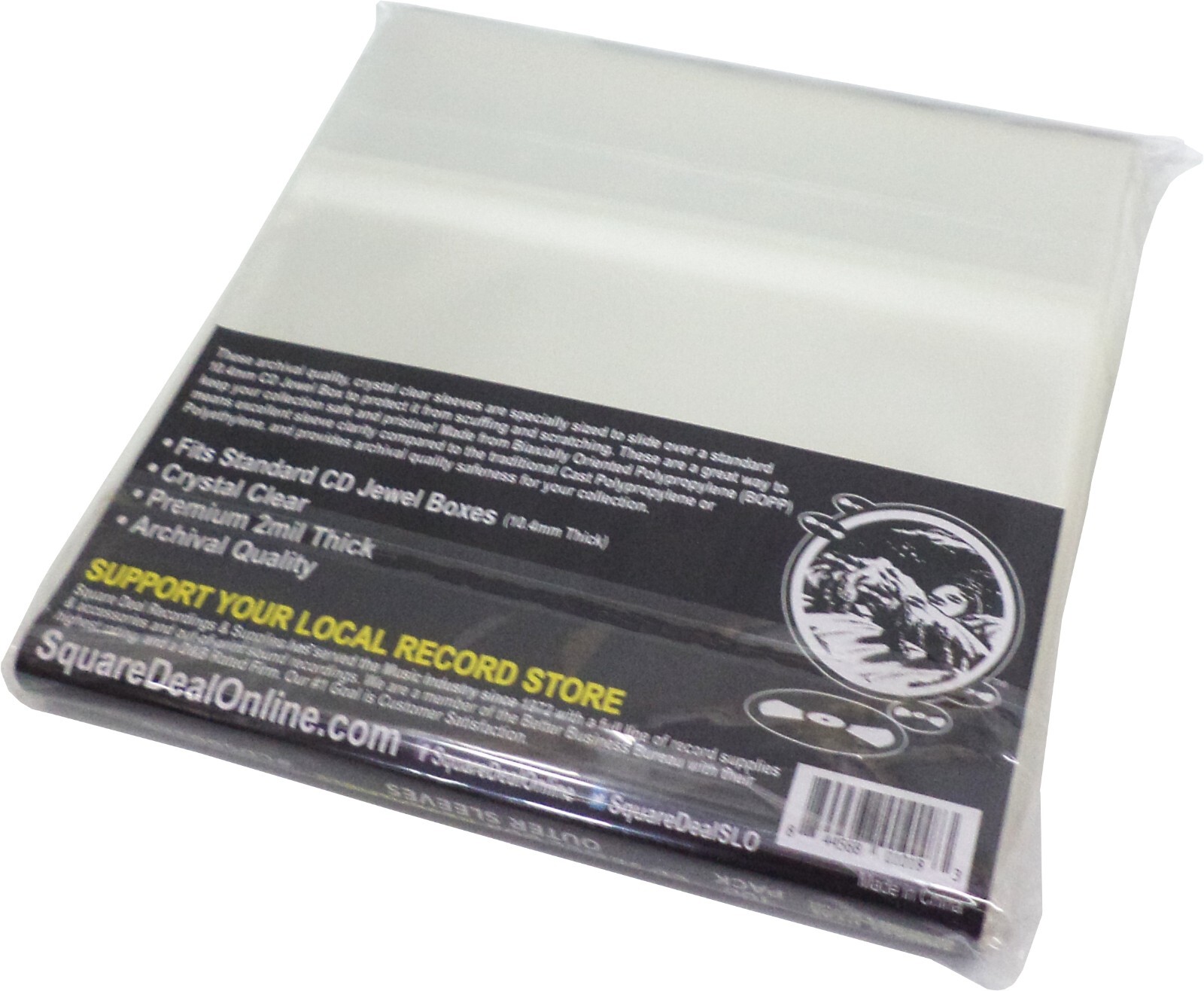 (100) CD Sleeves - PREMIUM 2mil RESEALABLE - Standard Archival Bags #CDSB02RS