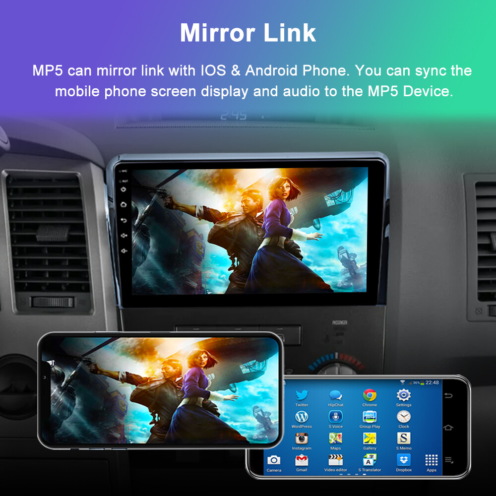 Apple Carplay Car Stereo GPS Radio For Toyota Tundra 2007-2013 Sequoia 2008-2019