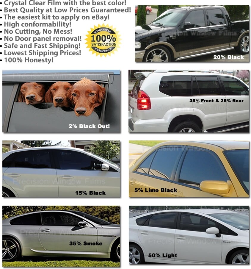 Nano Carbon Window Film Any Tint Shade PreCut All Sides & Rears for BUICK Glass