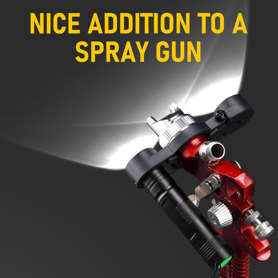 Spray Gun Adjustable LED Light Fits for All Spray Guns Night Painting Work USA