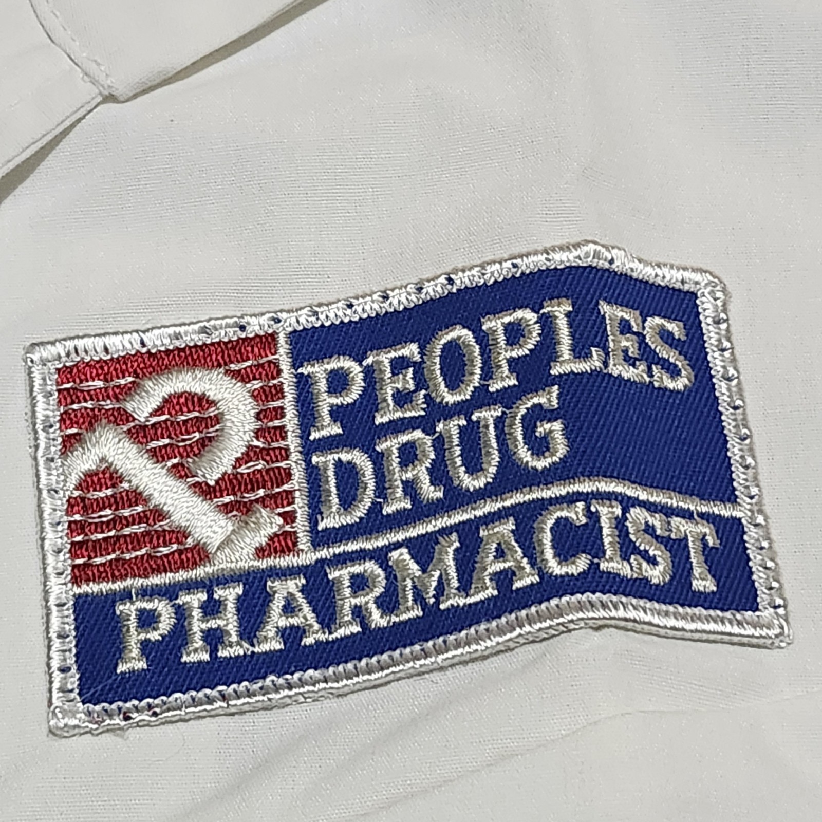 Vtg Peoples Drug Store Pharmacist White Lab Coat Full Zip Size 40 (M) EUC USA