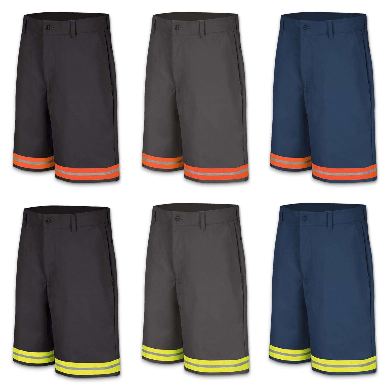Red Kap Hi Vis Reflective Work Shorts Enhanced Vis Men's Industrial Uniform