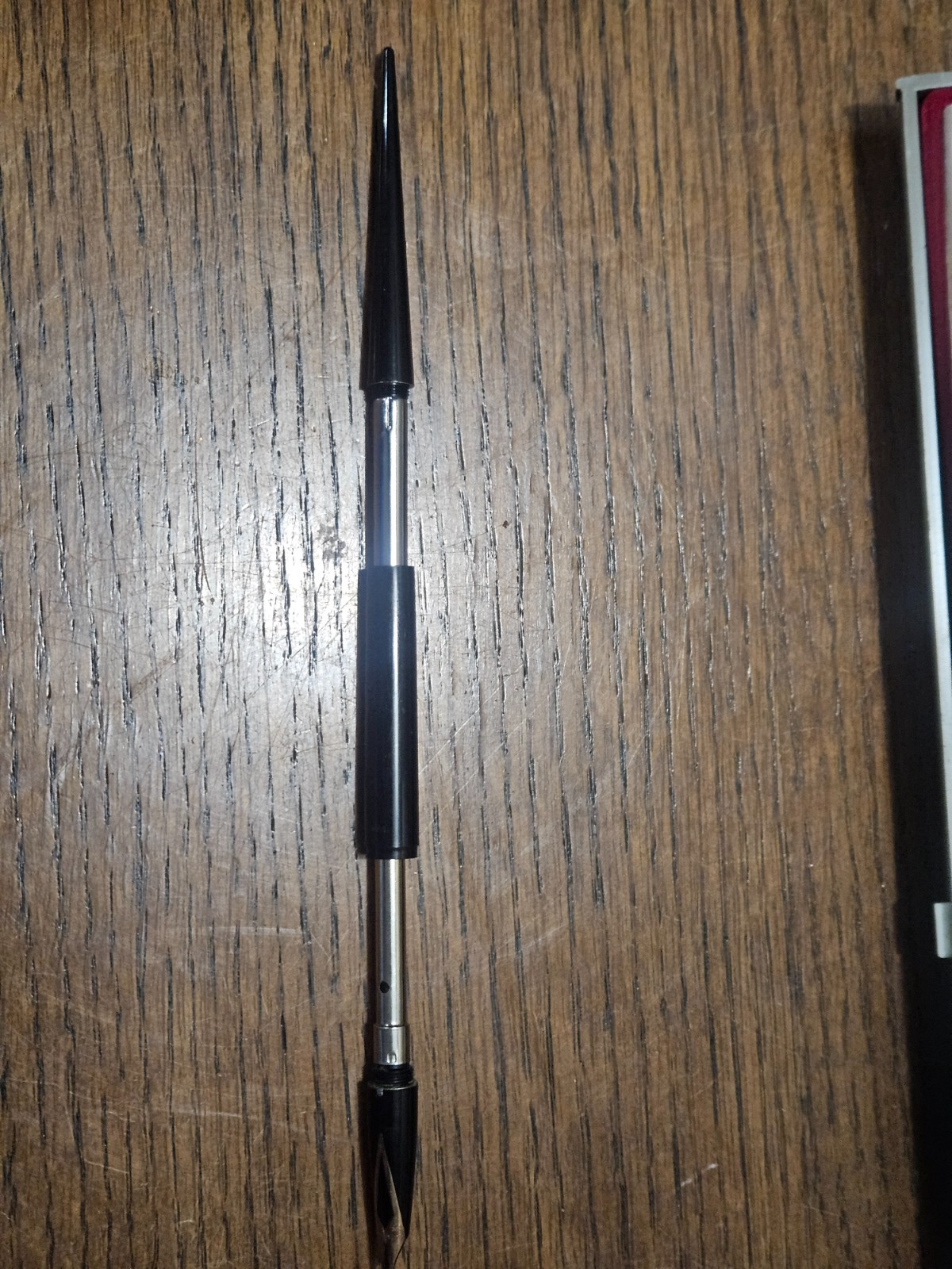 Sheaffer Fountain Pen Desk Set White Dot Chrome Black 14k used