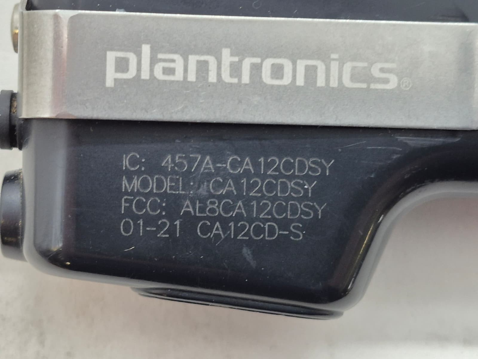 Plantronics CA12CDSY Push to Talk PTT Headset Adapter CA12CDSY W/ Battery