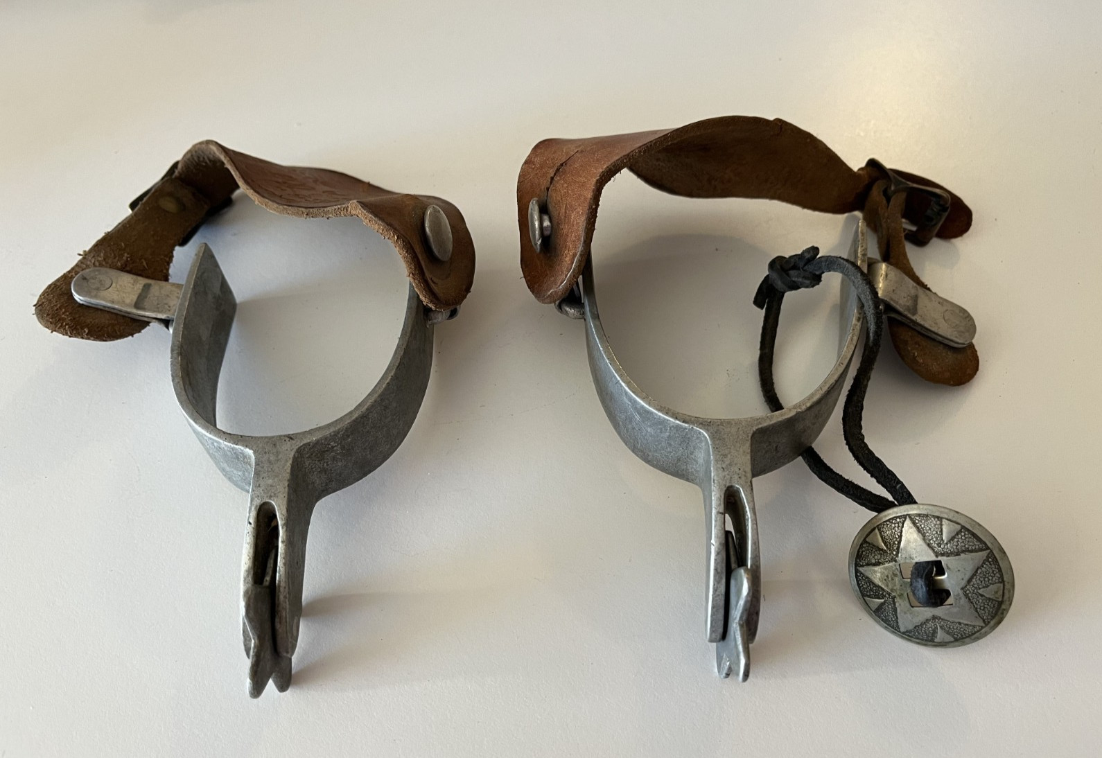 1940's Crockett Airplane Aluminum Cowboy spurs Heavy Duty