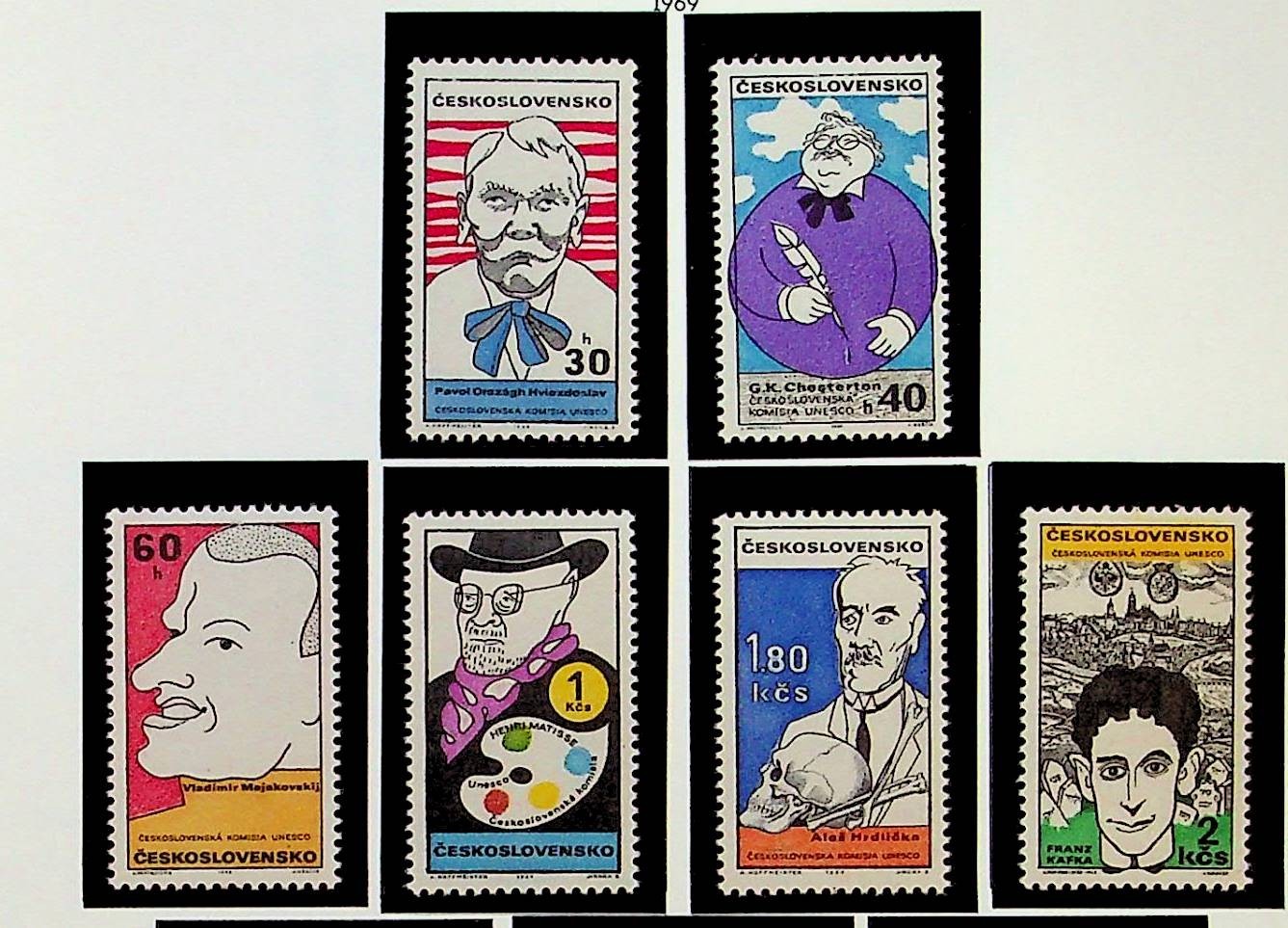 CZECHOSLOVAKIA Sc 1628-33 NH ISSUE OF 1969 - CARICATURES - (CZ26)