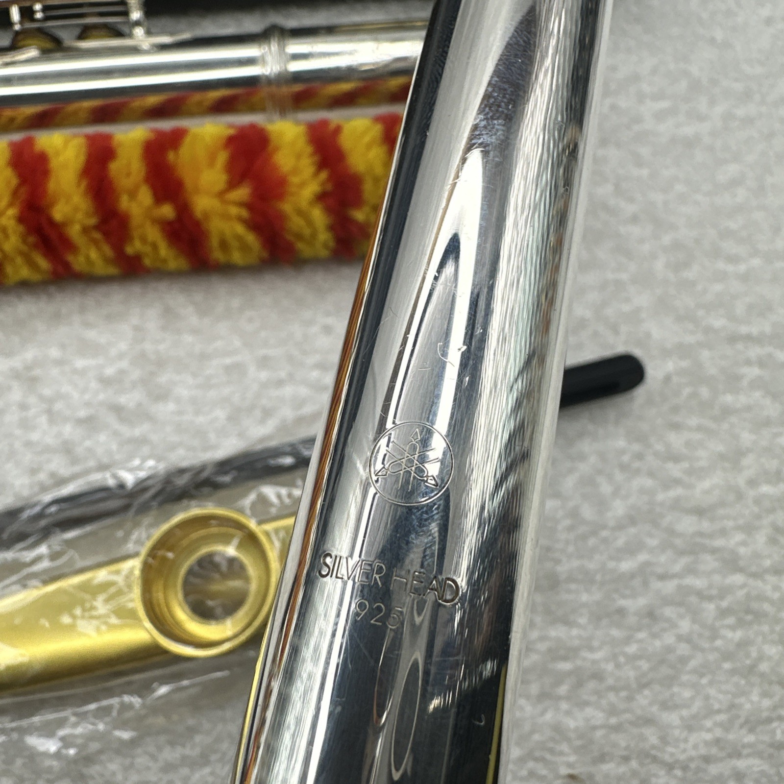 Yamaha Allegro YFL-371 371 Silver Head 925 Open Hole Flute Gold Plated Lip Plate