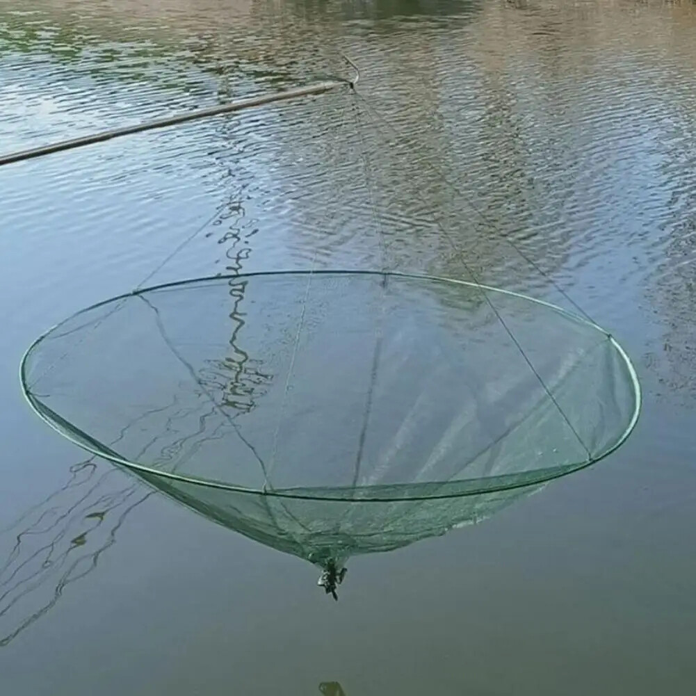 Foldable Fishing Bait Trap Crab Net Crawdad Shrimp Cast Dip Cage Fish Minnow New