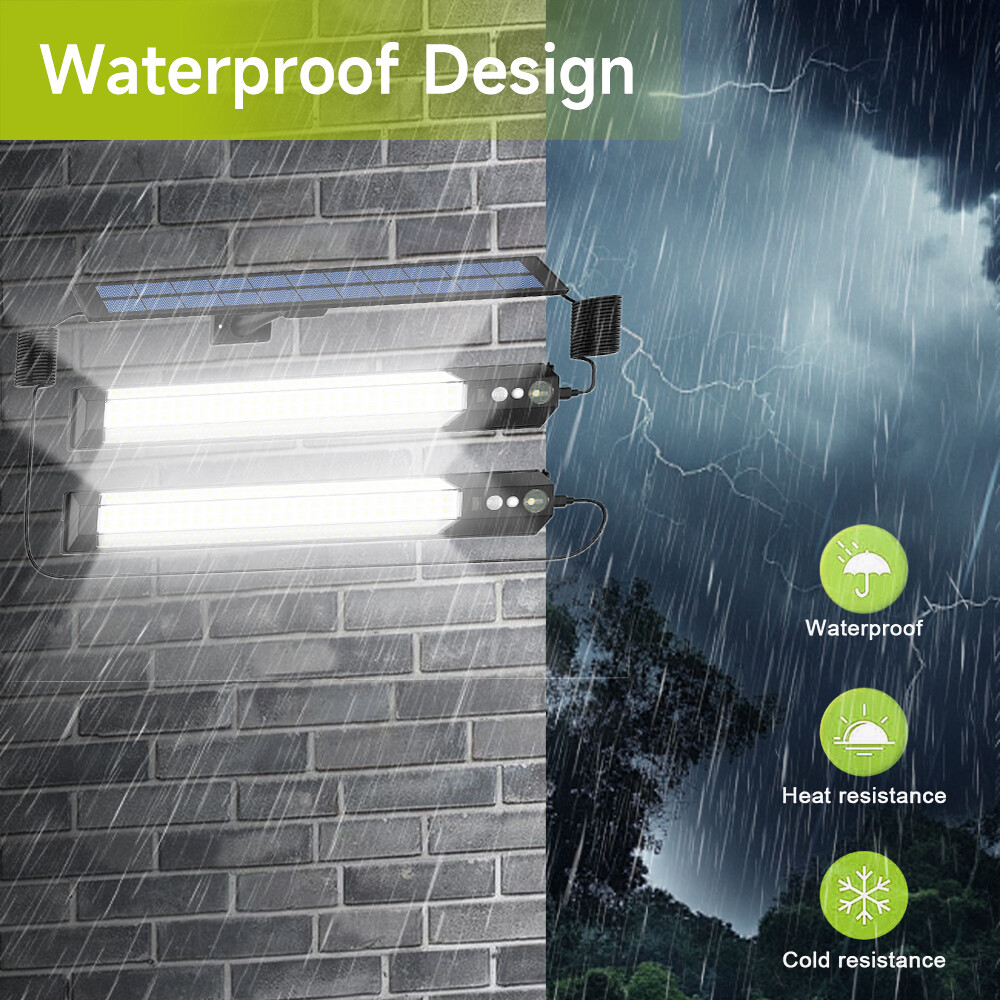 Solar Dual Light Outdoor Indoor Solar Powered Motion Sensor Shed Pendant Light