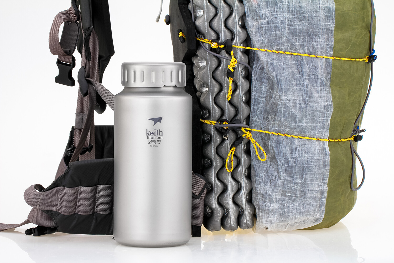 Keith Titanium Ti3036 Bottle with Leakproof, Quick Bayonet-type Cap Mount