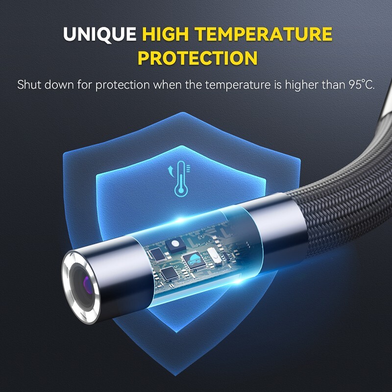 Ralcam 4-Way 720° Articulating Borescope Industrial Endoscope Inspection Camera