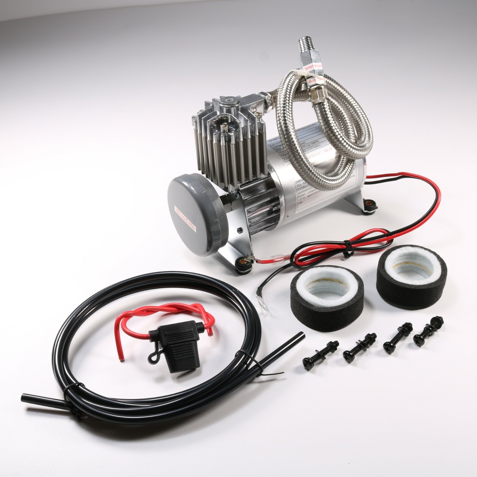 Train Horn Kit 4 Trumpets Semi Loud System 1.5G Air Tank 150PSI For Truck Car