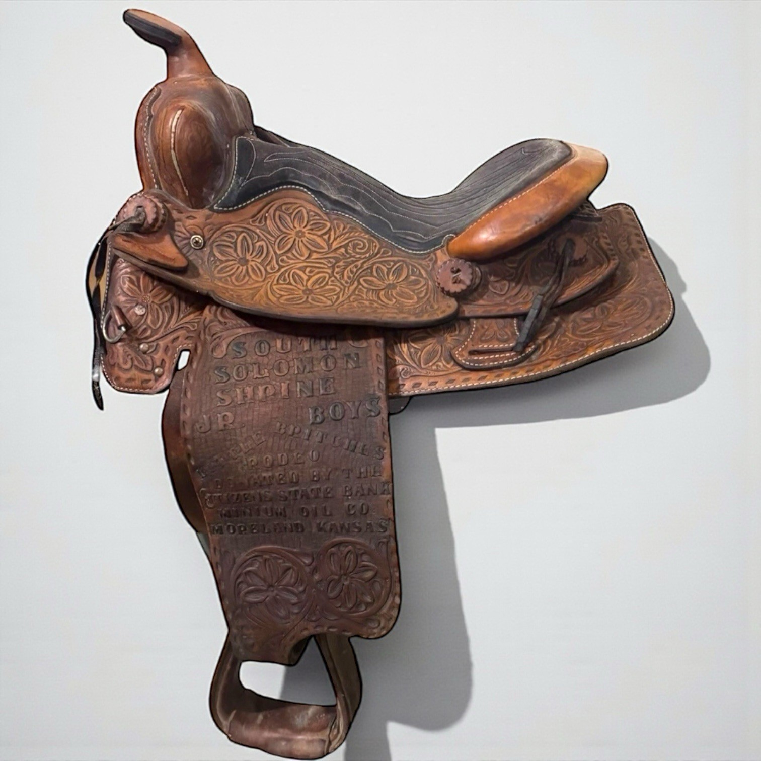 Antique Rider Buford Barrel Saddle 14” Western Rodeo Oil Kansas KS