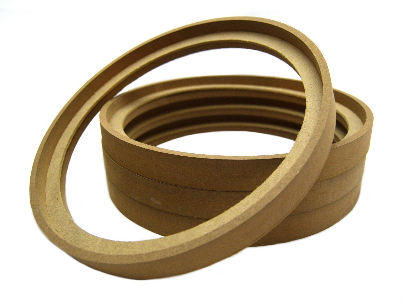 2 Pair 10" MDF Speaker Spacer Ring Recessed W/ Bezel Mount RING-10BZ