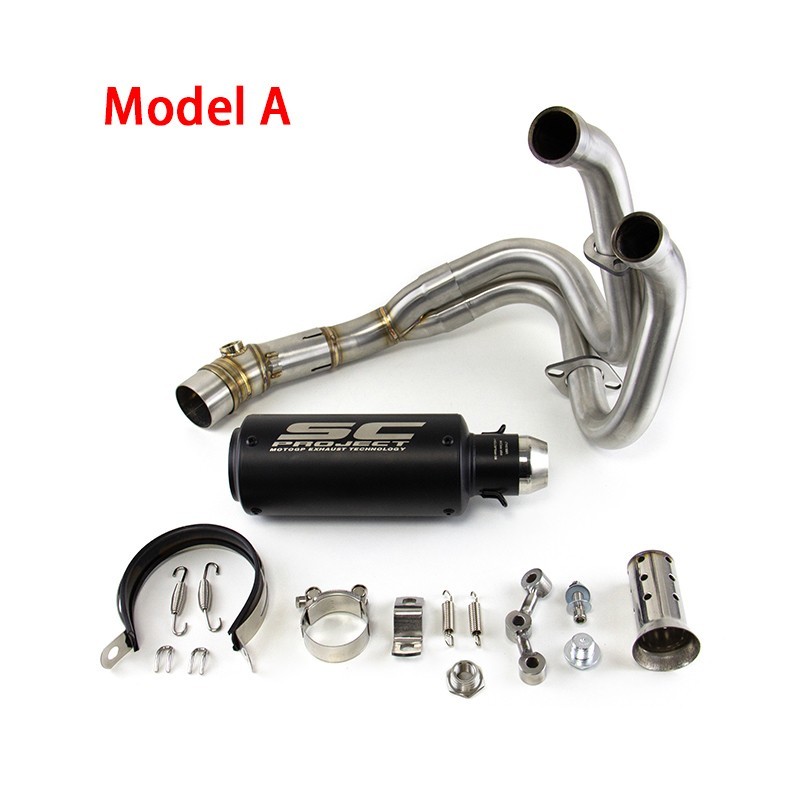 For Kawasaki Ninja 650 Z650 2012-2025 Full System Exhaust Tips Black Header Pipe