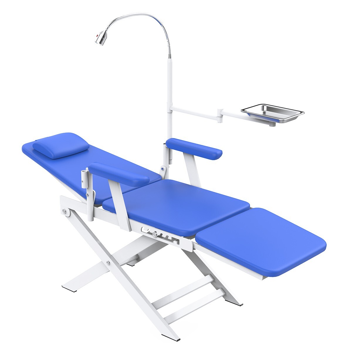 Silla portátil Dental+cubo de saliva + turbine Luz LED unidad dental portatil